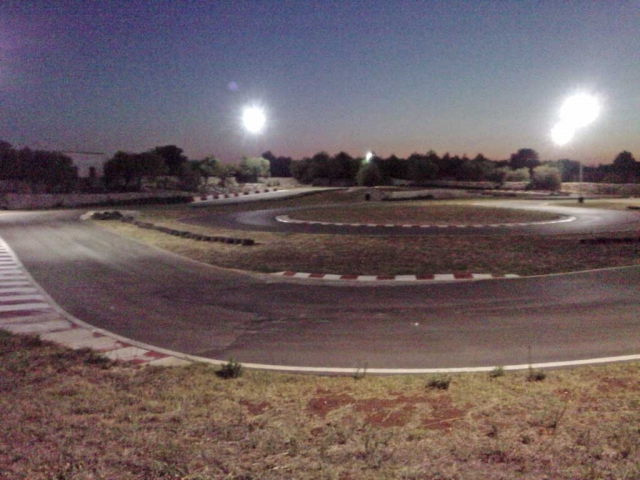  Our track at night 